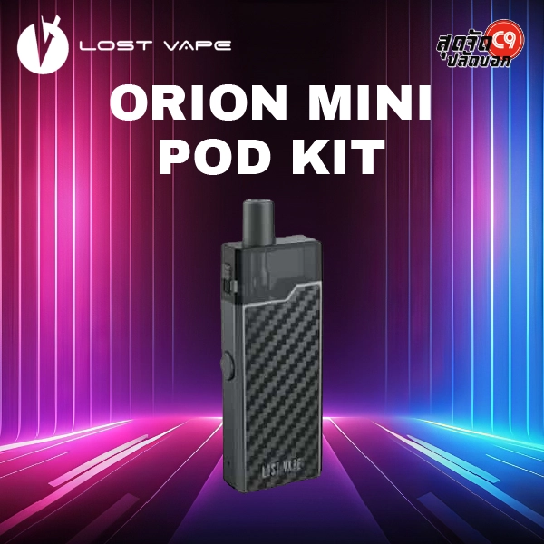 lost vape orion mini pod kit black carbon fiber-