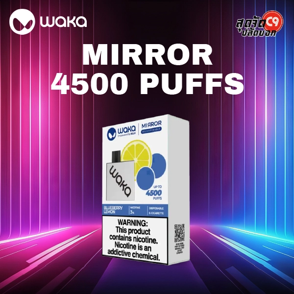 waka mirror 4500 puffs by relx-blueberry lemon