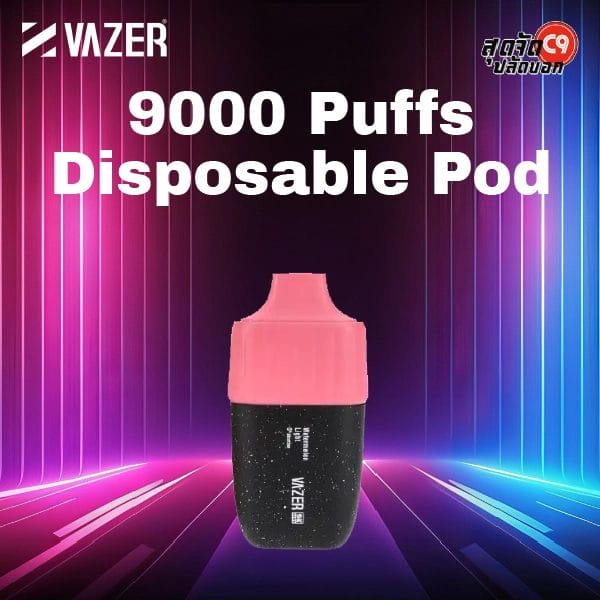 vazer 9000 puffs disposable pod- watermelon light 0_
