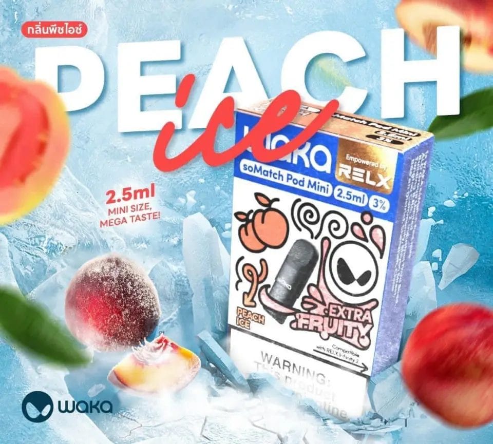 WAKA soMatch Pod Mini กลิ่น Peach Ice